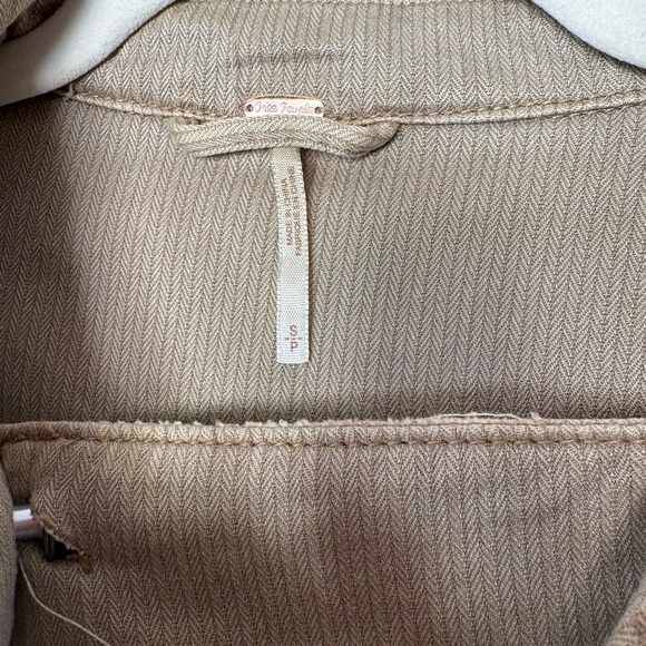 Free People Embellished Military Utility Jacket - Khaki Tan Like New Small - Picture 11 of 12